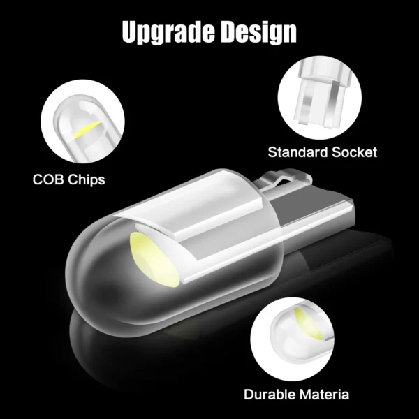 10Pcs T10 W5W LED Bulb WY5W 168 194 LED Car Interior Dome Lights Wedge Parking License Plate Lamp Auto 12V White Red Yellow Blue - Image 3
