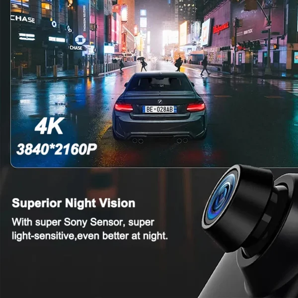 10Inch Rear View Mirror GPS 3Lens Dash Cam for Cars Wifi Car DVR 4K Video Recorder Rear View Camera for Vehicle Car Assecories - Image 4