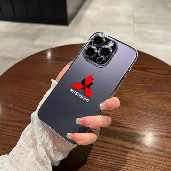 Luxury Clear Phone Case for IPhone 11 12 13 14 Pro Max XR X XS SE 7 8 Plus For Mitsubishi Lancer 9 Ex Evo ASX L200 Colt Pajero - Image 3