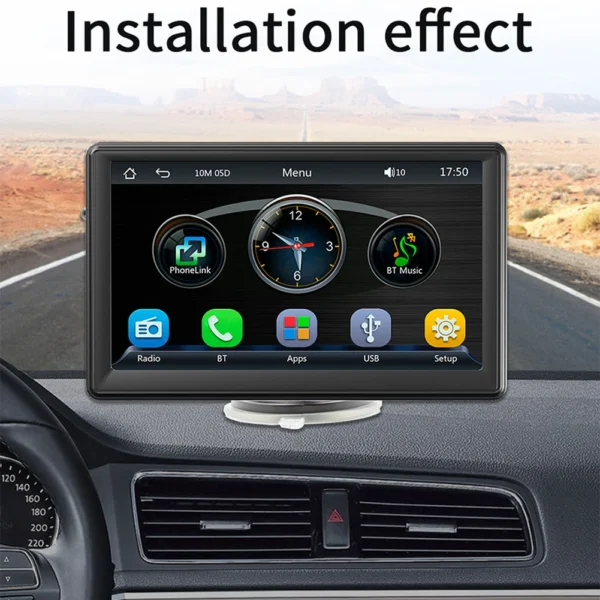 7 Inch MP5 Player Compatible For Carplay Android Auto Wireless Portable Car Stereo Touch Screen Dashboard Placement - Image 5
