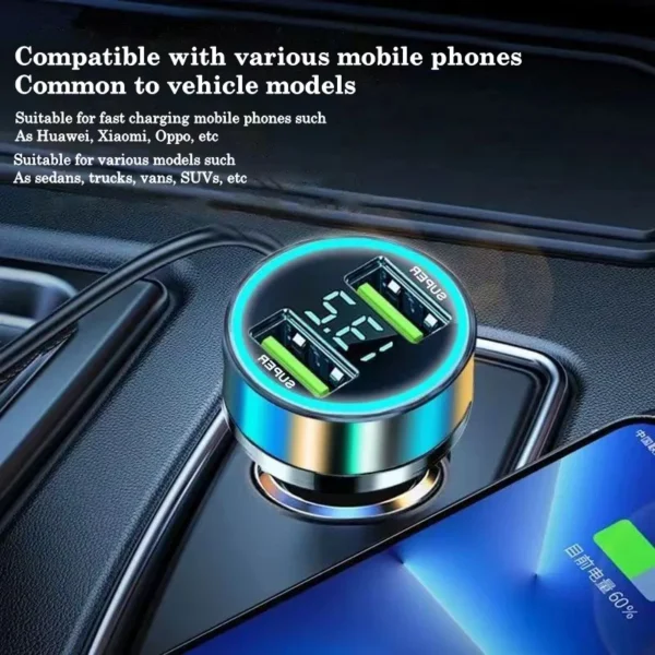 240W For Benz BMW Audi Mini Car Charger 12-24V Lighter Fast Charging CarUSB TypeC Charger For Xiaomi Samsung Huawei iPhone Power - Image 4