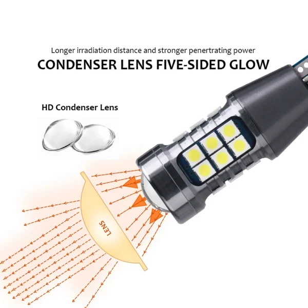 2pcs Super Bright W16W T15 921 LED Bulbs Canbus Car Light High Power 3030SMD No Error For Tail Signal Lamp Backup Reserve Lights - Image 2