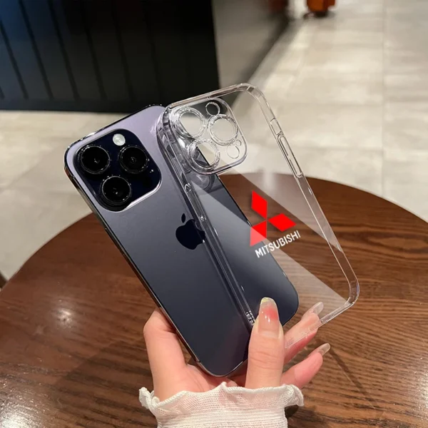 Luxury Clear Phone Case for IPhone 11 12 13 14 Pro Max XR X XS SE 7 8 Plus For Mitsubishi Lancer 9 Ex Evo ASX L200 Colt Pajero