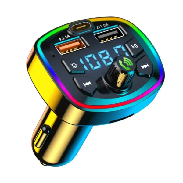 1/2/4PCS Car Charger Quick Charge 5.0 FM Transmitter USB Type C 65W Car Fast Charging For 14 - Image 5