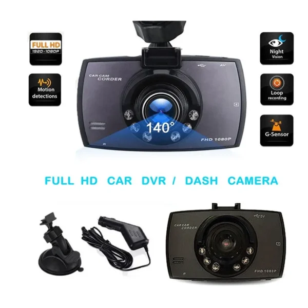 G30 Car DVR Dash Cam Full HD 1080P 140 Degree Dashcam Driving Recorder Cycle Recording Night Vision Wide Angle Video Camera - Image 5
