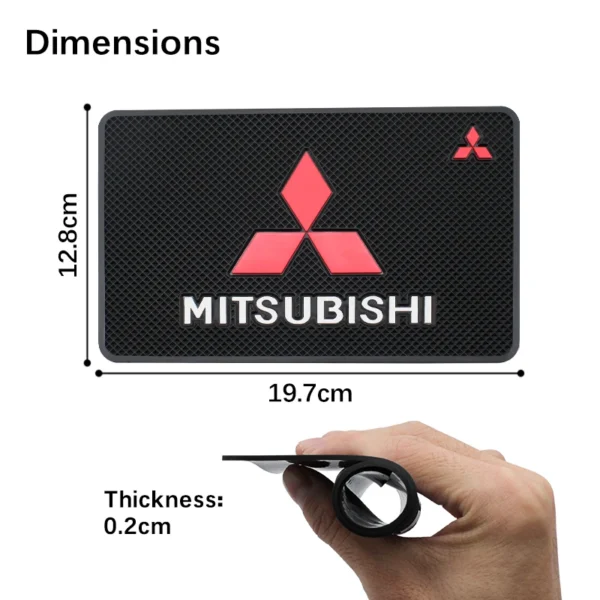 PVC Car Anti-Slip Mat Dashboard Sticky Non-Slip Pad For Mitsubishi Outlander Lancer 9 10 EX ASX Pajero L200 RALLIART Accessories - Image 2
