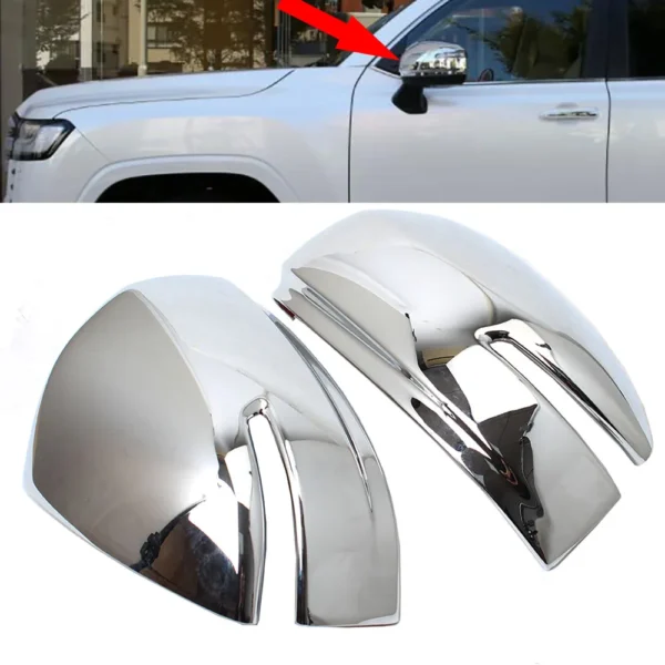 Car Accessories For Toyota Land Cruiser 300 Series LC300 2022 ABS Chrome Side Wing Rear View Rearview Mirror Cap Cover Trim Case