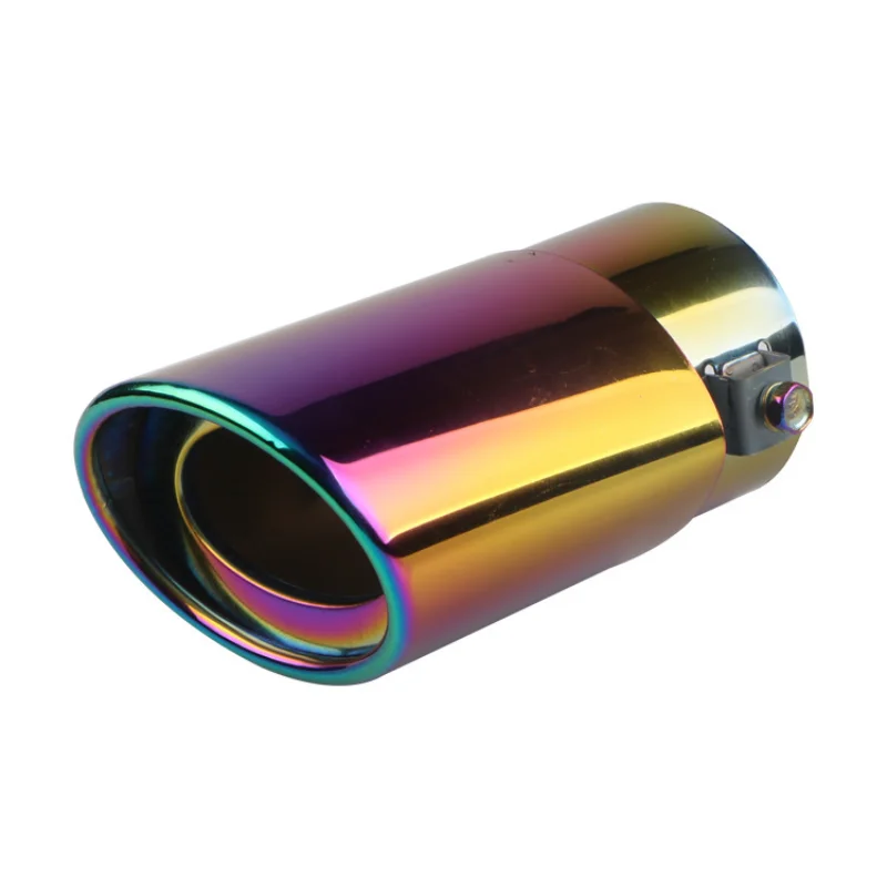 Universal Car Exhaust Muffler Tip Round Stainless Steel Car Tail Rear Chrome Round Exhaust Pipe Tail Muffler Tip Pipe - Image 2