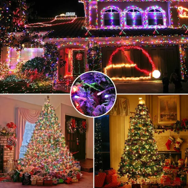 LED Solar String Lights 300LED 8 Modes Solar Powered Xmas Outdoor Lights Waterproof Starry Christmas Fairy Lights - Image 2