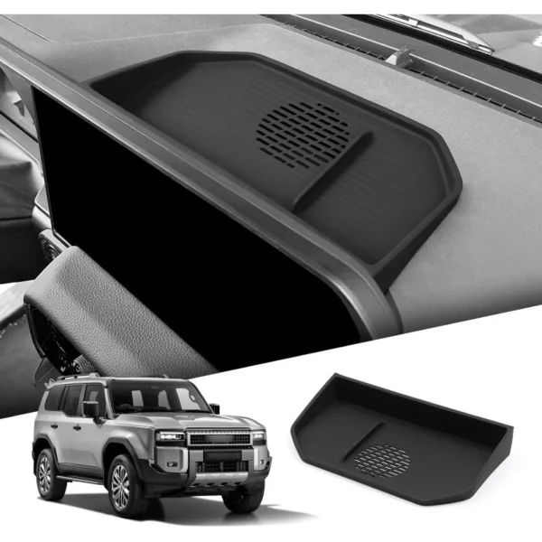 Dashboard Storage Tray Compatible with 2024 2025 Toyota Land Cruiser Prado 250 Center Console Display Box Hidden Tray Silicone O