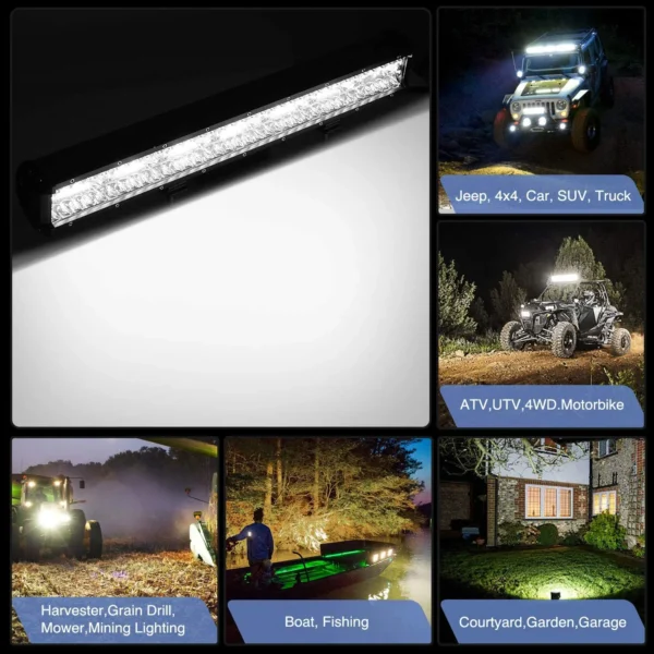 NLpearl LED Bar Work Light 12V 24V Offroad Spot Flood Combo LED Bar Work Light for ATV UTV Jeep Lada Niva 4x4 Truck Boat SUV - Image 6